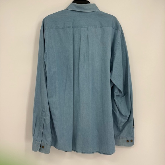 Brooks Brothers Button Down Long Sleeve Denim Shirt Mens Size Large Cotton - Picture 6 of 9